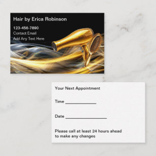 Elegante Geschäftskarten für Friseurtermine Visitenkarte