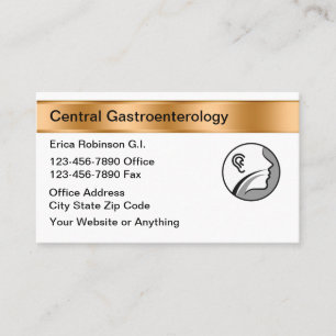Elegante Geschäftskarten für Gastroenterologen Visitenkarte
