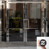 Elegante Geschäftsöffnungszeiten verwirren Fensteraufkleber (Büro Tür)