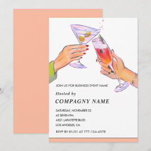 Elegante Geschäftsparty-Einladung Cocktailparty Einladung