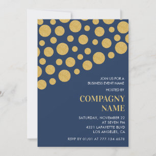 Elegante Geschäftsparty-Einladung Gold Navy Einladung