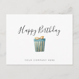 Elegante Geschäftswasserfarbe Geschenk Geburtstag Postkarte
