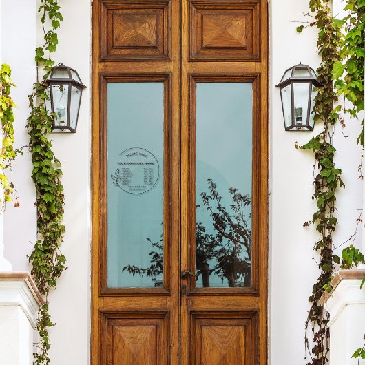 Elegante Geschäftszeiten für kleine Unternehmen Fensteraufkleber