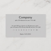 Elegante Geschenk-oder Rabatt-Karte Treuekarte (Rückseite)