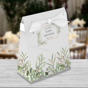 Elegante Geschenkbox mit Grün für Baby Shower Geschenkschachtel