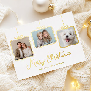 Elegante Geschenkboxen Foto Goldene Frische Pasta Folien Feiertagskarte