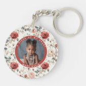 Elegante Geschenke für Ehemann Rose Blume Schlüsselanhänger (Rückseite)