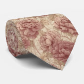 Elegante Geschenke für Männer Pfingstrosen Krawatte (Gerollt)