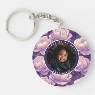 Elegante Geschenke für Paare Rose Floral Schlüsselanhänger