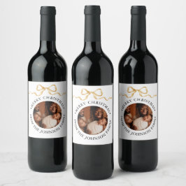 Elegante Geschenke für Script & Foto Family Chrits Weinetikett