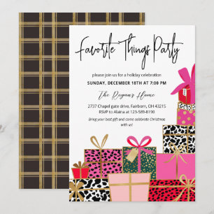Elegante Geschenke Lieblings Dinge Party Feiertag Einladung
