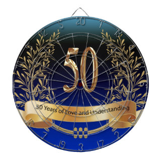 Elegante Geschenke zum 50. Hochzeitstag Dartscheibe