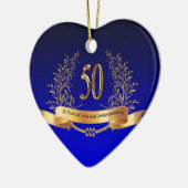 Elegante Geschenke zum 50. Hochzeitstag Keramik Ornament (Links)