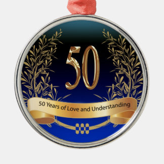 Elegante Geschenke zum 50. Hochzeitstag Silbernes Ornament