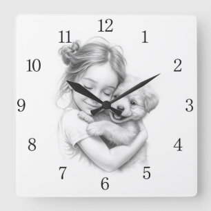 Elegante Geschenke zur Babyparty für die moderne w Quadratische Wanduhr