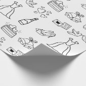Elegante Geschenkverpackung für den Hochzeitstag Geschenkpapier (Ecke)