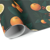 Elegante Geschenkverpackung mit Zitrusfrüchten, Be Geschenkpapier (Rolleneckpunkt)