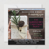 Elegante Geschenkwünsche Sie besuchen Weihnachts-P Einladung (Vorderseite)