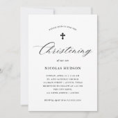 Elegante Geschlechts-Person-Taufe der Einladung (Vorderseite)