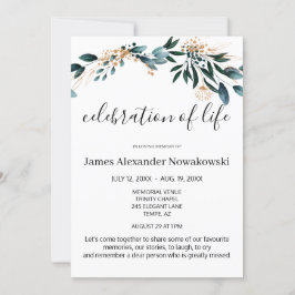 Elegante Geschmackvolle Blumenzitze Einladung