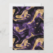 Elegante, geschmolzene Lila Hochzeit Einladung (Rückseite)