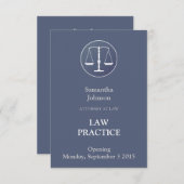 Elegante Gesetzespraxis-Öffnungs-Mitteilung Einladung (Vorne/Hinten)