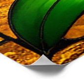 Elegante gestanzte Glas Weiße Orchideen Poster (Ecke)