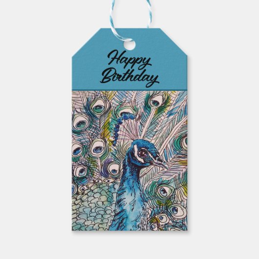 Elegante Gestern und Heute Geschenkanhänger (Vorderseite)