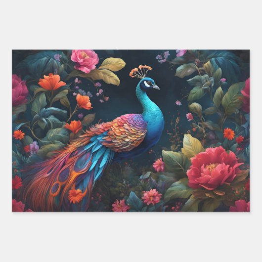 Elegante Gestern und Heute Geschenkpapier Set (Vorderseite)