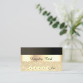 Elegante, gestreift, schwarz, Glittery Loyalitätsk Treuekarte (Stehend Vorderseite)