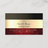 Elegante, gestreift, schwarz, Glittery Loyalitätsk Treuekarte (Rückseite)