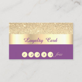 Elegante, gestreifte, gewalttätige, Gold Glittery Treuekarte