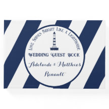 Elegante, gestreifte Hochzeit - Navy Blue, White