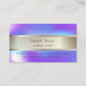 Elegante, gestreifte, holografische Loyalitätskart Treuekarte (Rückseite)