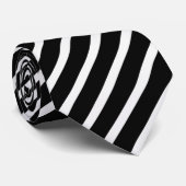 Elegante gestreifte Schwarzweiss-Krawatte, Krawatte (Gerollt)