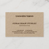 Elegante gestresste Vorlage für moderne Corporate  Visitenkarte (Rückseite)