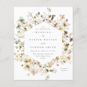 Elegante getrocknete Wildblumen-Pampas-Blumen Hoch Flyer