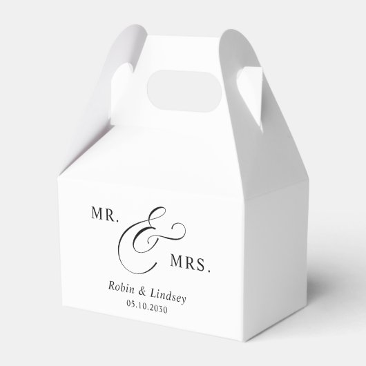 Elegante Gewerkschaft Hochzeit Verlobung Probe Abe Geschenkschachtel (Vorderseite)