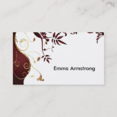 Elegante Gewohnheit Visitenkarte (Rückseite)