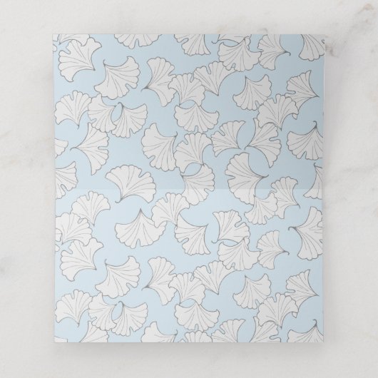 Elegante Ginkgo-Blätter mit benutzerdefinierter Hi Platzkarte (Innenseite Aufgefaltet)