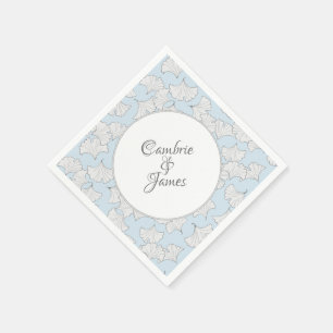 Elegante Ginkgo-Blätter mit benutzerdefinierter Hi Serviette