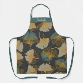 Elegante Ginkgo Blätter Muster Herbst Personalisie Schürze (Vorderseite)