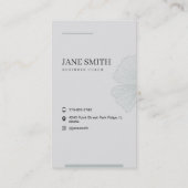 Elegante Ginkgo Leaf Minimalistische Visitenkarte (Rückseite)