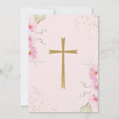 Elegante Girl Baptisse Einladung (Rückseite)