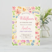 Elegante Girl del Malcantone Wildblume Einladung (Stehend Vorderseite)