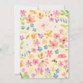 Elegante Girl del Malcantone Wildblume Einladung (Rückseite)