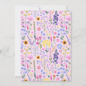 Elegante Girl del Malcantone Wildblume Einladung (Rückseite)