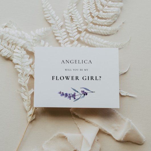 Elegante Girl Flower Girl Vorschlag Card Einladung