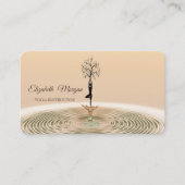 Elegante Girl Tree Yoga Instructor Business Card Visitenkarte (Vorderseite)