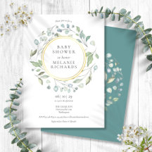 Elegante Girlande Grün Baby Shower